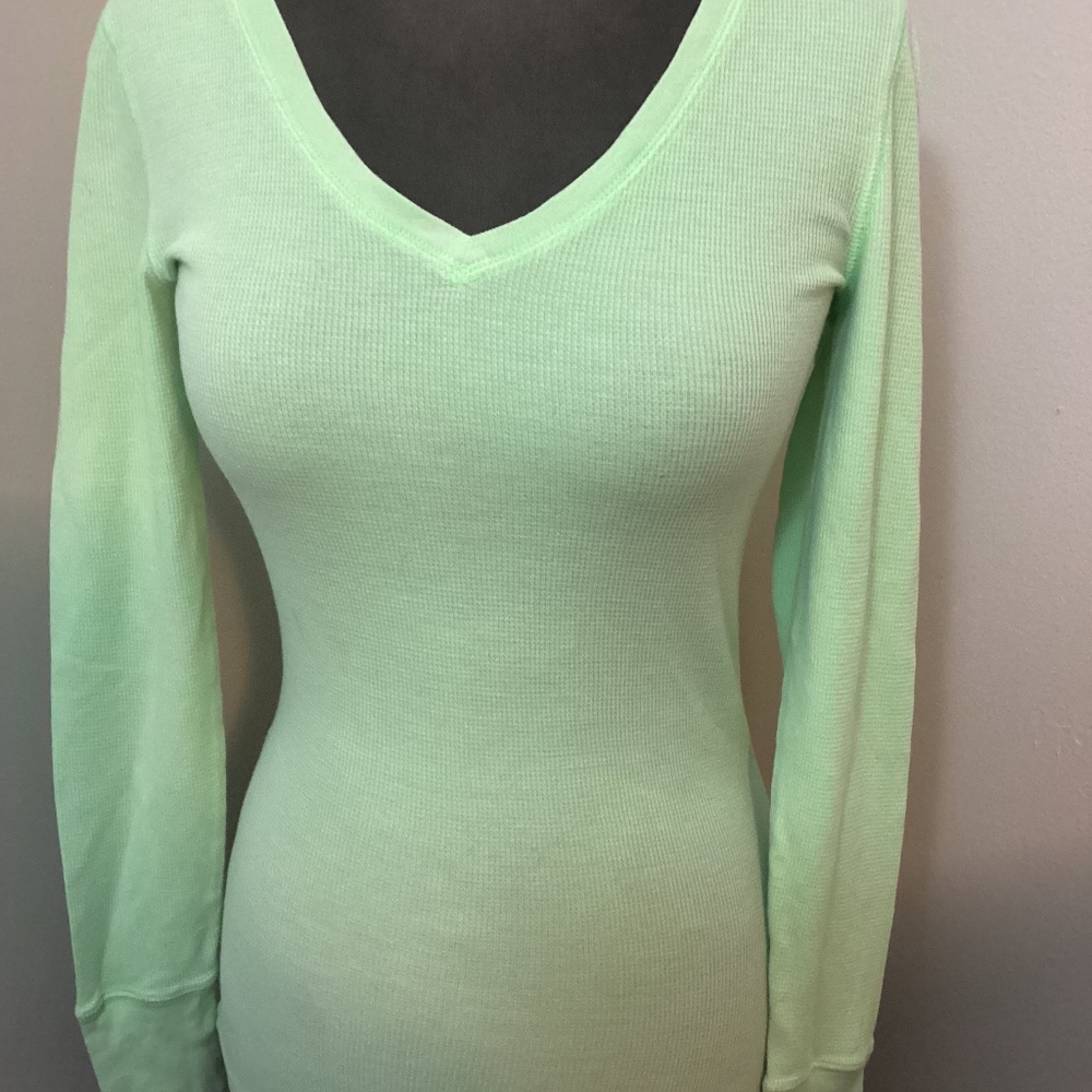Pink by VS light green top ladies XS